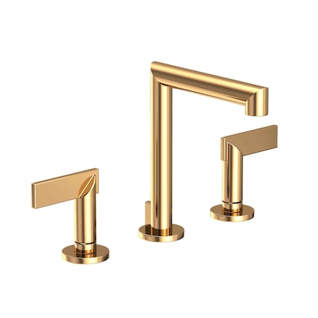 Newport Brass Widespread Lavatory Faucet in Polished Brass Uncoated (Living) 2490-03N